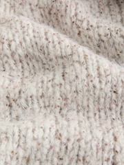 Neutral Neppy Soft Touch Chunky Knit Open Cardigan - Image 8 of 8