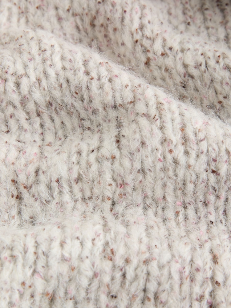 Neutral Neppy Soft Touch Chunky Knit Open Cardigan - Image 8 of 8 Neutral Neppy Soft Touch Chunky Knit Open Cardigan - Image 8 of 8