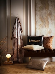 Laurence Llewelyn-Bowen Black Venus Signature Velvet Filled Cushion - Image 2 of 5