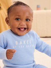 Baker by Ted Baker Blue Knit Knitted Top and Joggers Set - Image 3 of 5
