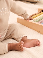 Baker by Ted Baker Neutral Knitted Top and Joggers Set - Image 5 of 13