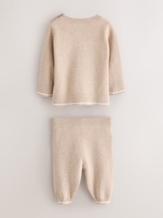 Baker by Ted Baker Neutral Knitted Top and Joggers Set - Image 7 of 13