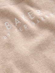 Baker by Ted Baker Neutral Knitted Top and Joggers Set - Image 9 of 13