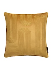 Laurence Llewelyn-Bowen Ochre Diva Embroidery Velvet Filled Cushion - Image 2 of 4