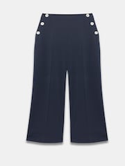 Mint Velvet Blue Button Front Wide Trousers - Image 6 of 7