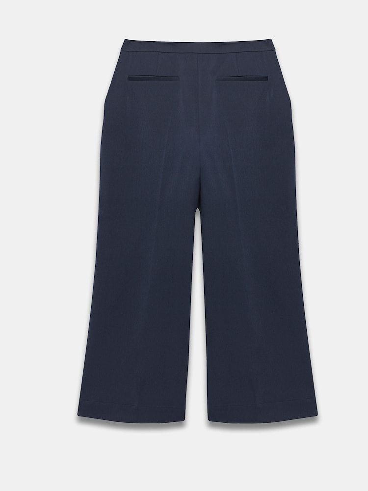 Mint Velvet Blue Button Front Wide Trousers - Image 7 of 7