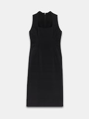 Mint Velvet Black Sleeveless Fitted Midi Dress - Image 7 of 8