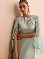 Blå - Mint Velvet Sateng Maxikjole - Bilde 5 av 8