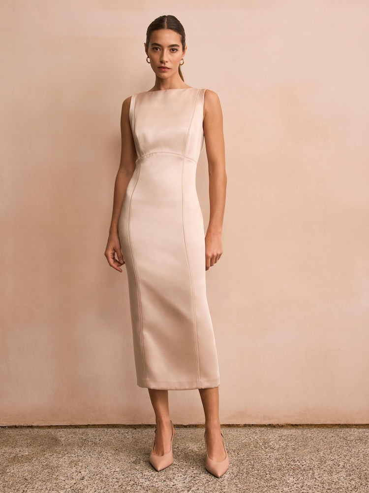 shift bridesmaid dress Stacees Flutter Sleeve Wrap Chiffon Floor-Length Bridesmaid Dress