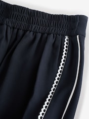 Mint Velvet Blue Scallop Striped Wide Trousers - Image 10 of 10