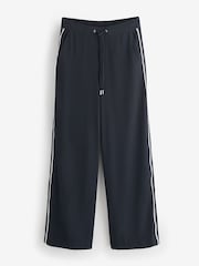 Mint Velvet Blue Scallop Striped Wide Trousers - Image 6 of 10