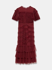 فستان ماكسي تول مزيّن بكشكشة من Mint Velvet - Image 8 of 8