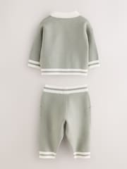Baker by Ted Baker 3 Piece Knitted Varsity Cardigan T-Shirt and Joggers Set 3 Piece - Larawan 2 ng 10