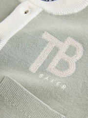 Baker by Ted Baker 3 Piece Knitted Varsity Cardigan T-Shirt and Joggers Set 3 Piece - Larawan 5 ng 10