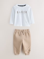 Baker by Ted Baker 3 Piece Sırıqlı gödəkçə, Futbolka və idman şalvarı Dəsti - 9şəkildən 2 şəkil