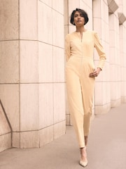Mint Velvet Yellow Cotton Corduroy Jumpsuit - Image 2 of 8