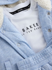 Baker by Ted Baker Blue 3 Piece Quilted Jacket, T-Shirt and Trousers Set - Image 4 of 8