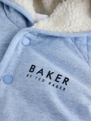 Baker by Ted Baker Blue 3 Piece Quilted Jacket, T-Shirt and Trousers Set - Image 5 of 8