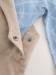 Baker by Ted Baker Blue Stone Dungaree and Graphic T-Shirts Set - Image 11 of 15