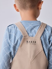 Baker by Ted Baker Blue Stone Dungaree and Graphic T-Shirts Set - Image 5 of 15