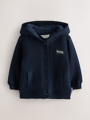 Baker by Ted Baker Navy Knitted Jacket - Image 1 of 5