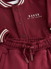 Bordo Qırmızı - Baker by Ted Baker 3 Parçalı Varsity Gödəkçə və İdman Ayaqqabısı Dəsti - 16şəkildən 11 şəkil