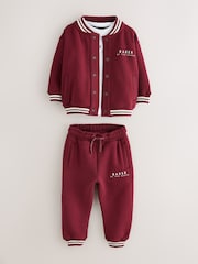 Bordo Qırmızı - Baker by Ted Baker 3 Parçalı Varsity Gödəkçə və İdman Ayaqqabısı Dəsti - 16şəkildən 8 şəkil
