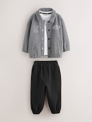 Baker by Ted Baker 3 Piece Textured Jacket, T-Shirt and Joggers Set - Slika 1 od 10