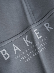 Серый - Комплект Baker by Ted Baker: свободное худи с принтом и широкие джоггеры - Изображение 13 13