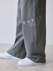 Серый - Комплект Baker by Ted Baker: свободное худи с принтом и широкие джоггеры - Изображение 5 13
