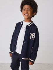 Baker by Ted Baker Navy Knitted Varsity Cardigan and T-Shirt 2 Piece Set - Image 1 of 6