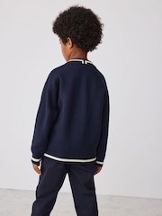 Baker by Ted Baker Navy Knitted Varsity Cardigan and T-Shirt 2 Piece Set - Image 4 of 6
