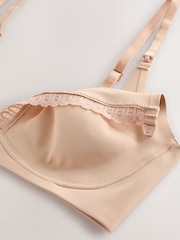 Almond Hubad - Smoothing Lace Trimmed Maternity & Nursing Bra with Motion Flex Technology - Larawan 6 ng 7