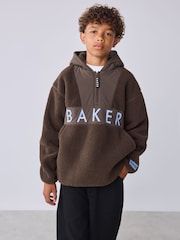 Baker by Ted Baker Brown Funnel Neck Fleece - Image 1 of 12
