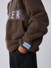 Baker by Ted Baker Brown Funnel Neck Fleece - Image 3 of 12