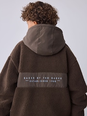 Baker by Ted Baker Brown Funnel Neck Fleece - Image 4 of 12