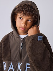 Baker by Ted Baker Brown Funnel Neck Fleece - Image 5 of 12