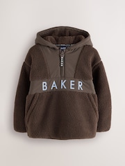 Baker by Ted Baker Brown Funnel Neck Fleece - Image 7 of 12