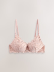 Blush Pink Padded Non Wire Comfort Lace Maternity & Nursing Bra - Image 6 of 8