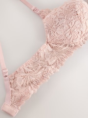 Blush Pink Padded Non Wire Comfort Lace Maternity & Nursing Bra - Image 7 of 8
