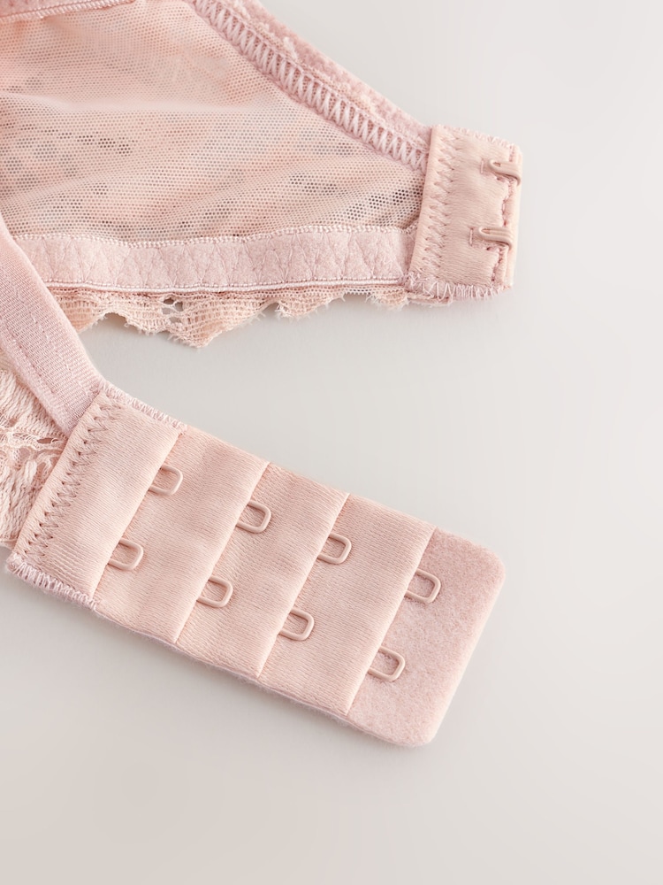 Blush Pink Padded Non Wire Comfort Lace Maternity & Nursing Bra - Image 8 of 8