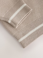 Baker by Ted Baker Neutral Stone Colourblock Knitted Sweat Top & Jogger Set - Image 12 of 12