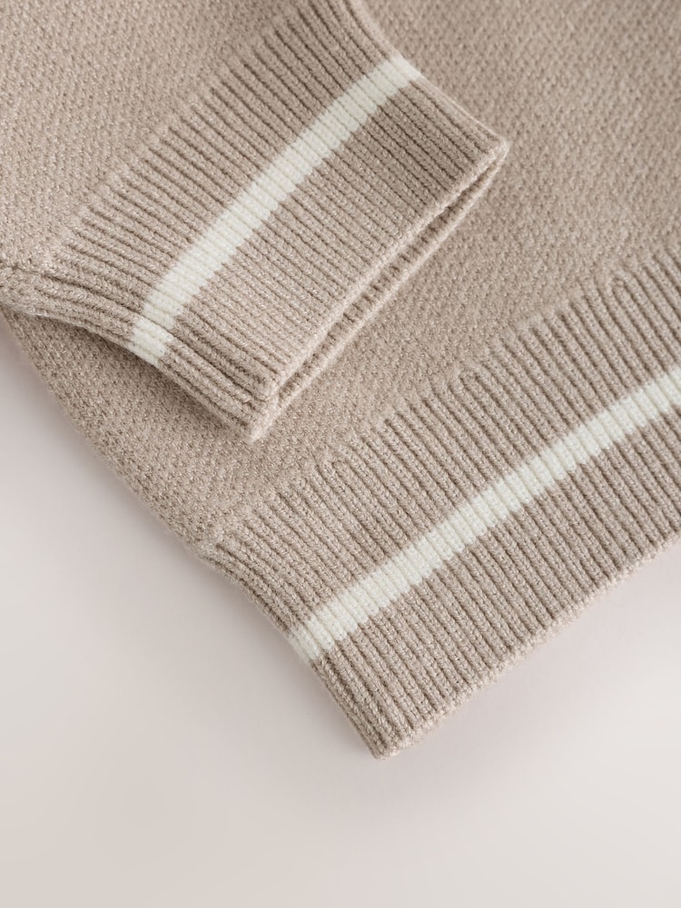 Baker by Ted Baker Neutral Stone Colourblock Knitted Sweat Top & Jogger Set - Image 12 of 12 Baker by Ted Baker Neutral Stone Colourblock Knitted Sweat Top & Jogger Set - Image 12 of 12