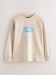 Baker by Ted Baker Red/Grey/Stone/Blue Long Sleeve Graphic T-Shirts 5 Pack - Image 4 of 9