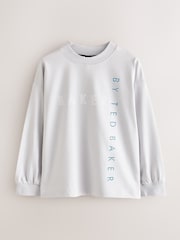 Baker by Ted Baker Red/Grey/Stone/Blue Long Sleeve Graphic T-Shirts 5 Pack - Image 6 of 9