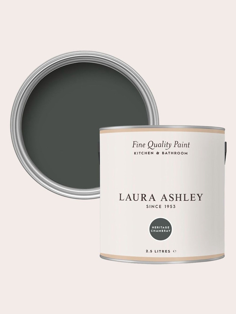 Laura Ashley Heritage Chambray 2.5 Litre Kitchen And Bathroom Paint - Image 2 of 3