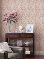 Laura Ashley Plaster Pink Semington Silhouette 10M Wallpaper - Image 2 of 4