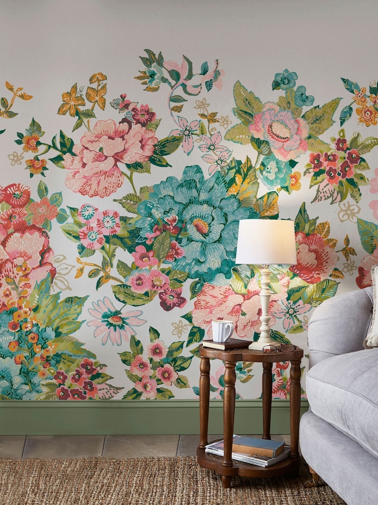 Laura Ashley Multi Lavington Blooms 3m x 2.8m Fixed Size Mural - Image 1 of 4 Laura Ashley Multi Lavington Blooms 3m x 2.8m Fixed Size Mural - Image 1 of 4