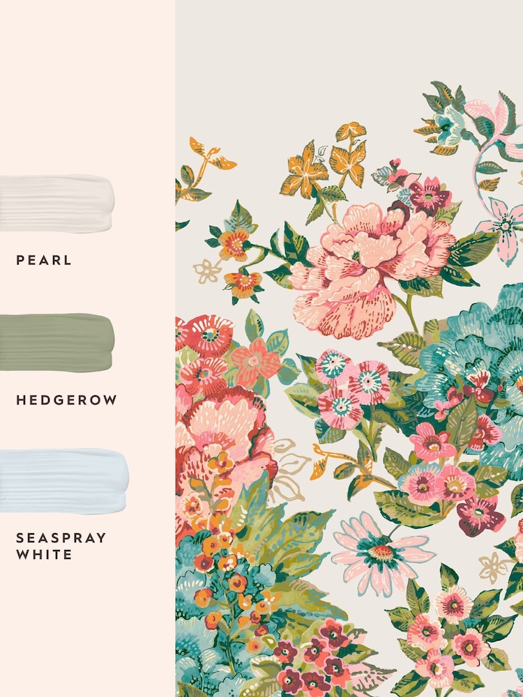 Laura Ashley Multi Lavington Blooms 3m x 2.8m Fixed Size Mural - Image 4 of 4 Laura Ashley Multi Lavington Blooms 3m x 2.8m Fixed Size Mural - Image 4 of 4