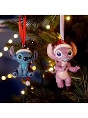 Widdop Set of 2 Stitch  Angel Hanging Christmas Decorations - Image 1 of 4